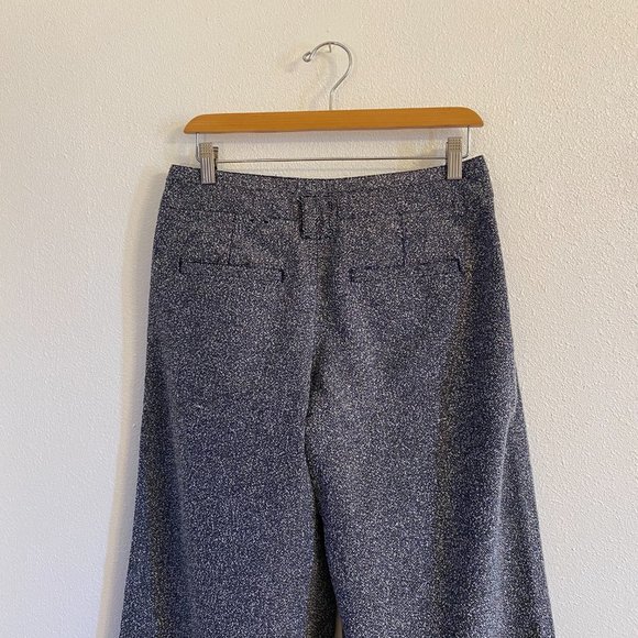 Free People Super Wide Leg Black and White Tweed Herringbone Pants Size 2 - Picture 6 of 6